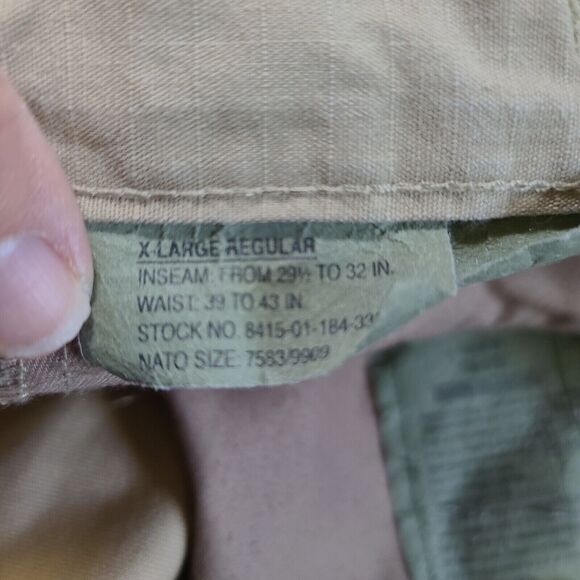 Tru-Spec Mens Pants Beige Size 39-43 100% Cotton Button Close Pockets Adjustable - Picture 6 of 12